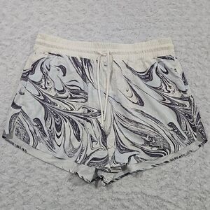 Athleta all activity short print blue purple marbled swirl women's size large #4
